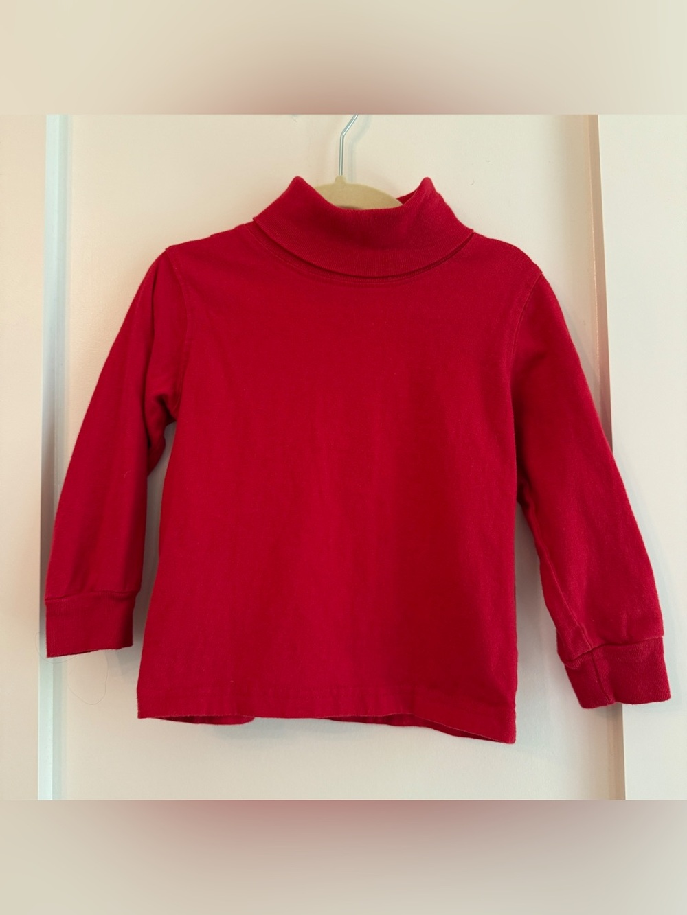 French Toast Red Turtleneck Long Sleeve Top for Kids